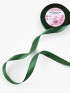 Лента атласная, с золотым люрексом, 15 мм, 23±1 м, зелёная №049 - Фото 2