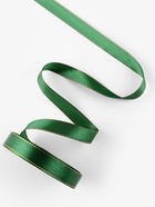 Лента атласная, с золотым люрексом, 15 мм, 23±1 м, зелёная №049 - Фото 3