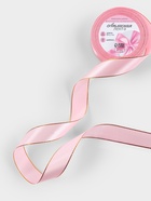 Лента атласная, с золотым люрексом, 25 мм, 23±1 м, розовая №04 - Фото 2