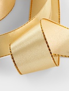 Лента атласная, с золотым люрексом, 25 мм, 23±1 м, золотисто-бежевая №087 - Фото 4