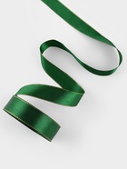 Лента атласная, с золотым люрексом, 25 мм, 23±1 м, зелёная №049 - Фото 3