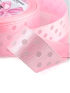Лента атласная «Горошек», 15 мм, 23±1 м, розовая №004 - Фото 4