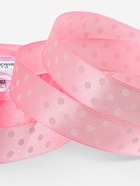 Лента атласная «Горошек», 15 мм, 23±1 м, розовая №004 - Фото 4