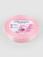 Лента атласная «Горошек», 15 мм, 23±1 м, розовая №004 - Фото 5