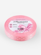 Лента атласная «Горошек», 15 мм, 23±1 м, розовая №004 - Фото 5