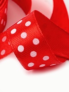 Лента атласная «Горошек», 15 мм, 23±1 м, красная №026 - Фото 4