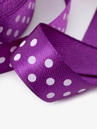 Лента атласная «Горошек», 15 мм, 23±1 м, фиолетовая №154 - Фото 4