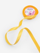 Лента атласная «Горошек», 15 мм, 23±1 м, жёлтая №132 - Фото 2