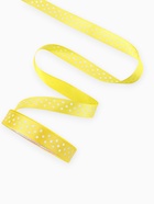 Лента атласная «Горошек», 15 мм, 23±1 м, жёлтая №132 - Фото 3