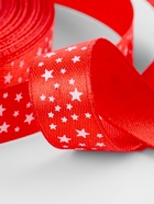 Лента атласная «Звёзды», 15 мм, 23±1 м, красная №026 - Фото 4