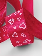 Лента атласная «Сердца», 15 мм, 23±1 м, малиновая №072 - Фото 3