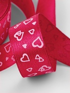 Лента атласная «Сердца», 15 мм, 23±1 м, малиновая №072 - Фото 6