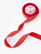 Лента атласная «Горошек», 25 мм, 23±1 м, красная №026 - Фото 2