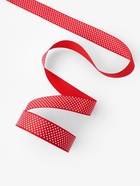 Лента атласная «Горошек», 25 мм, 23±1 м, красная №026 - Фото 3
