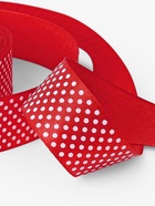 Лента атласная «Горошек», 25 мм, 23±1 м, красная №026 - Фото 4