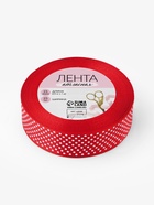 Лента атласная «Горошек», 25 мм, 23±1 м, красная №026 - Фото 6