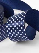 Лента атласная «Горошек», 25 мм, 23±1 м, синяя №138 - Фото 4