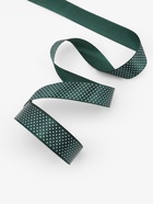 Лента атласная «Горошек», 25 мм, 23±1 м, зелёная №128 - Фото 2