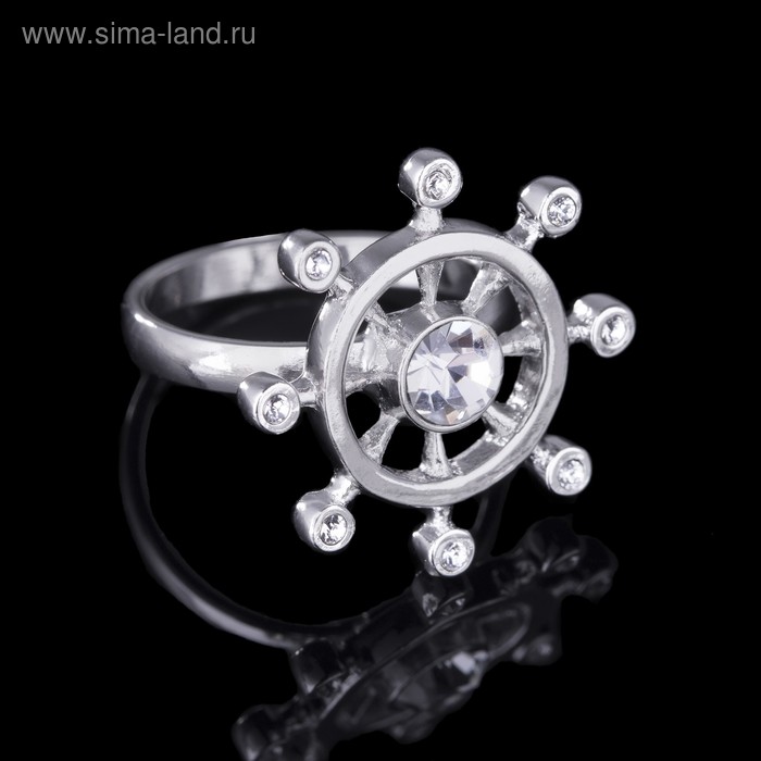 Кольцо "Рудерлис", размер 17, цвет белый в серебре - Фото 1