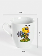 Кружка детская Добрушский завод «Школьная. Пчёлы», 250 мл, фарфор, белая, рисунок МИКС - Фото 2