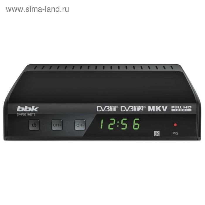 Цифровая ТВ приставка BBK SMP021HDT2 DVB-T2 темно-серый - Фото 1