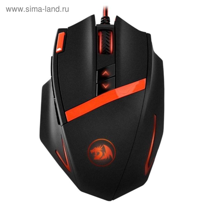 Мышь Redragon Mammoth, игровая, проводная, лазерная, 16400 dpi, USB, черно-красная - Фото 1