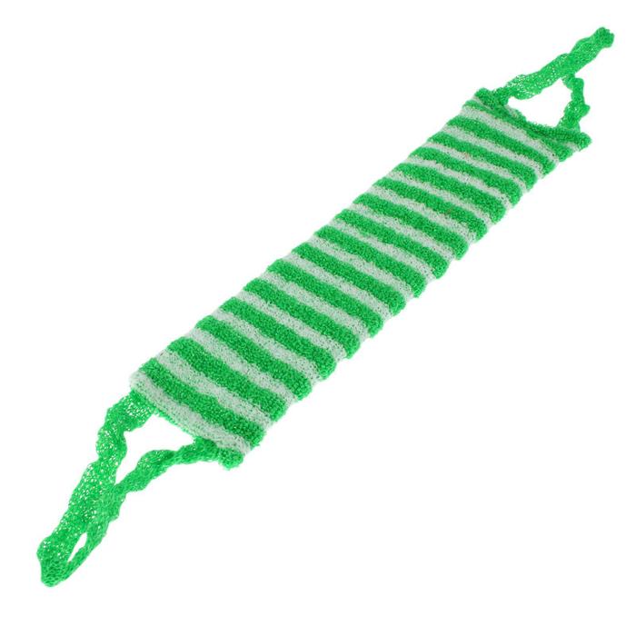 Мочалка-лента для тела Доляна, 43×12 см, жёсткая, узкая, цвет МИКС - фото 1908316189
