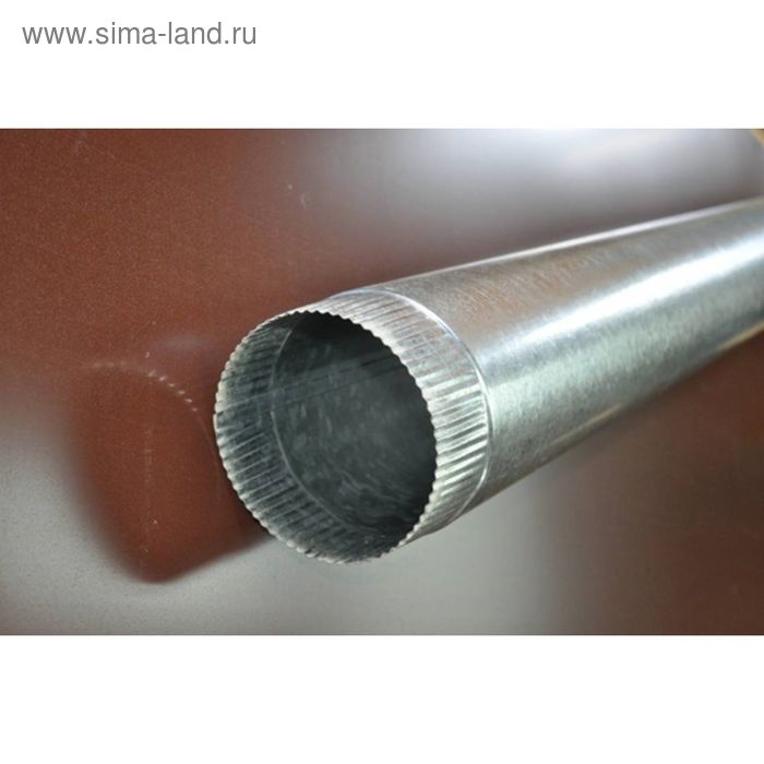 Труба для дымохода и вентиляции, 0,5, d=120, l=1200 (мм), оцинкованная сталь - Фото 1