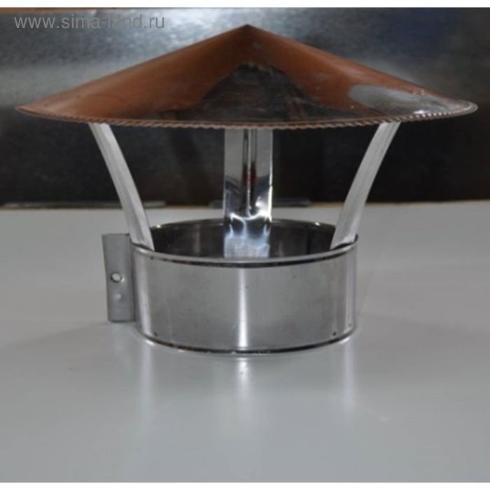 Зонт для дымохода и вентиляции, 0,5, d=120 (мм), оцинкованная сталь - Фото 1