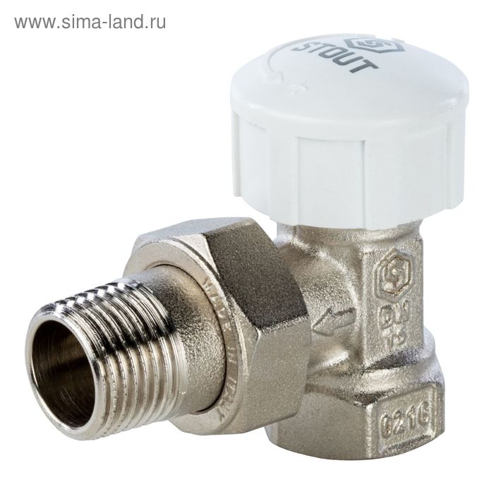 Термостатический клапан STOUT SVT-0002-000015, 1/2", угловой - Фото 1
