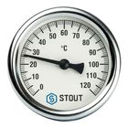 Термометр STOUT SIM-0001-635015, биметаллический, погружная гильза 50 мм 1/2", корпус 63 мм - Фото 2