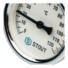 Термометр STOUT SIM-0001-637515, биметаллический, погружная гильза 75 мм 1/2", корпус 63 мм - Фото 5