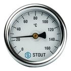 Термометр STOUT SIM-0002-635015, биметаллический, погружная гильза 50 мм 1/2", корпус 63 мм - Фото 2