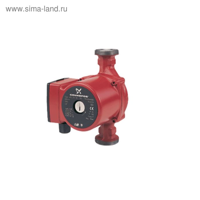 Насос циркуляционный Grundfos UPS 25-20, 3 скорости, 25/40/65 Вт, 2,2 куб.м/час, напор 2 м - Фото 1