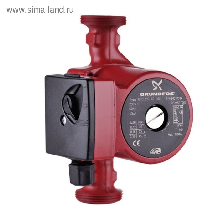 Насос циркуляционный Grundfos UPS 32-55, 220В, 3 скорости, 75/100/105 Вт, 133л/мин, напор 5м - Фото 1