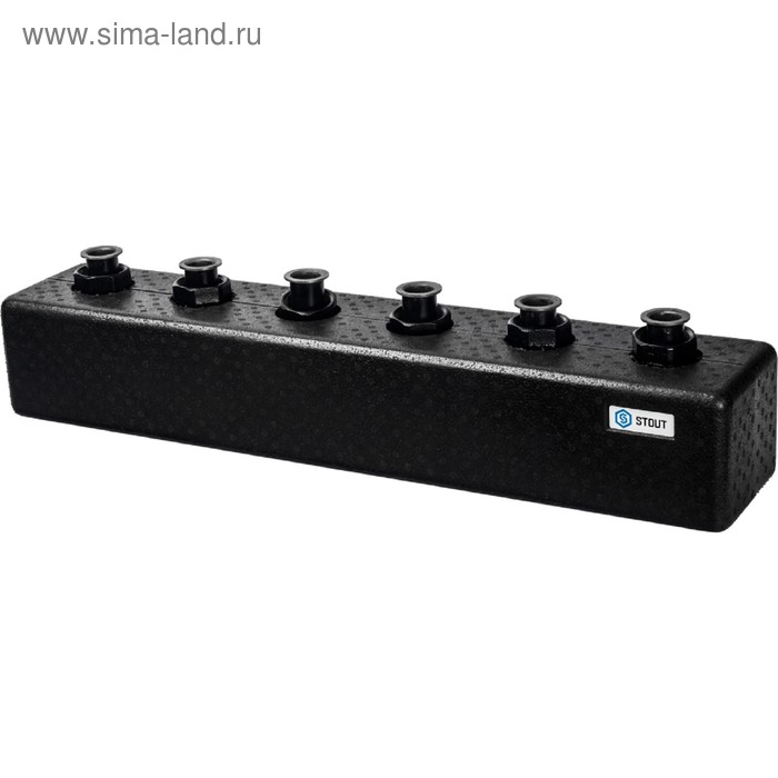 Коллектор распределительный STOUT SDG-0016-004004, три(пять) отопительных контура, DN 25 - Фото 1