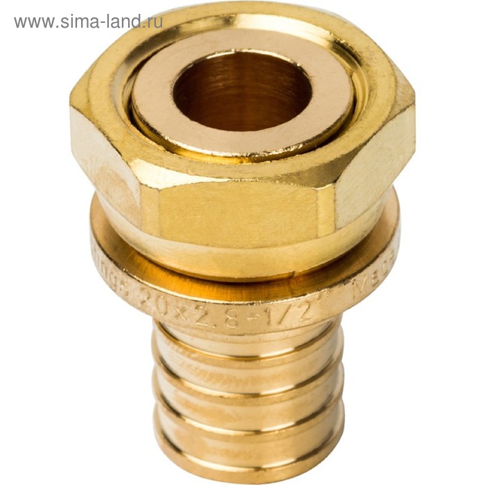 Переходник аксиальный STOUT SFA-0019-002012, с накидной гайкой 20x1/2" наружная резьба - Фото 1