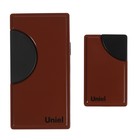 Звонок беспроводной Uniel, UDB-002W-R1T1-32S-100M-RD, коричневый - Фото 1