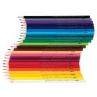 Карандаши 24 цвета JOVI, шестигранные, ударопрочный грифель 3 мм, деревянный корпус, европодвес - Фото 2