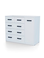 Комод для вещей «Клик Мебель», 5 ящиков, с дверью, 1100×480×900 мм, цвет белый - Фото 1