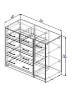 Комод для вещей «Клик Мебель», 5 ящиков, с дверью, 1100×480×900 мм, цвет белый - Фото 4