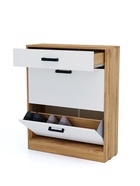 Обувница в прихожую «Клик Мебель», 1 ящик, 782×280×960 мм, цвет дуб вотан/белый - Фото 2