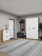 Обувница в прихожую «Клик Мебель», 1 ящик, 782×280×960 мм, цвет дуб вотан/белый - Фото 5