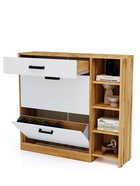 Обувница в прихожую «Клик Мебель», с дверью, 1060×280×960 мм, цвет дуб вотан/белый - Фото 2