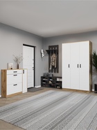 Обувница в прихожую «Клик Мебель», с дверью, 1060×280×960 мм, цвет дуб вотан/белый - Фото 3