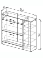 Обувница в прихожую «Клик Мебель», с дверью, 1060×280×960 мм, цвет дуб вотан/белый - Фото 4