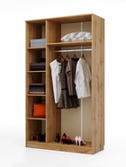 Шкаф трёхстворчатый распашной «Клик Мебель», 1210×500×2100 мм, цвет дуб вотан/тёмно - серый - Фото 3