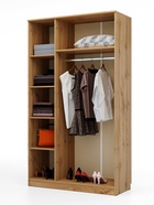 Шкаф трёхстворчатый распашной «Клик Мебель», 1210×500×2100 мм, цвет дуб вотан/белый - Фото 2