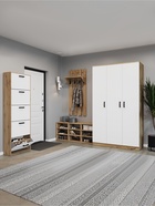 Шкаф трёхстворчатый распашной «Клик Мебель», 1210×500×2100 мм, цвет дуб вотан/белый - Фото 3