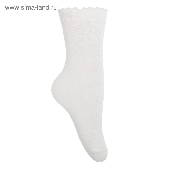 Носки для девочки S-215 цвет белый, р-р 12-14 - Фото 1